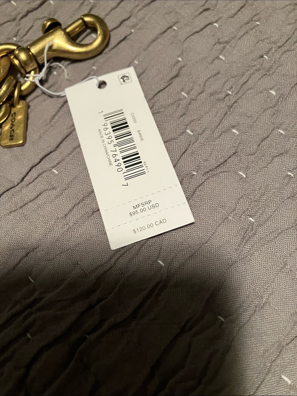 COACH. Snail Keychain Charm with Purple Shell and Gold Hardware. ADORABLE! FIRM - Picture 2 of 11